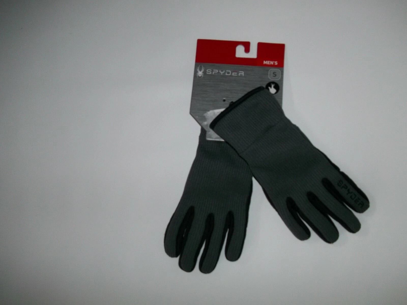 SPYDER Stryke TECH Conduct Gray SMARTPHONE Touchscreen GLOVES Mens Sz SMALL NEW