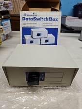 Manual Data Switch Box Two Way Rotary Dial Type PC Printer Data Lines A-B OK