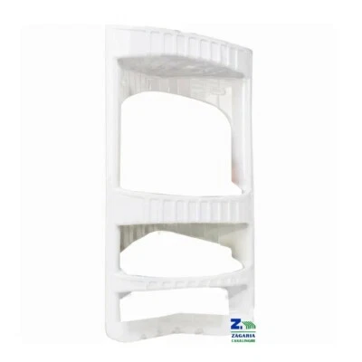 GENERAL TRADE SPA MENSOLA ANGOLARE IN PLASTICA 3 RIPIANI ANTISCIVOLO + 6 APPENDINI CM 28X17X47 H