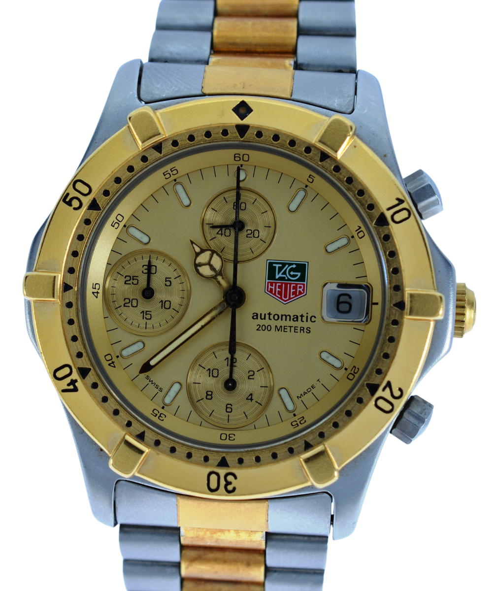 RARE Tag Heuer 2000 Series Men's 38mm Automatic Two Tone LWO RARE Tag Heuer 2000 Series Men's 38mm Automatic Two Tone LWO