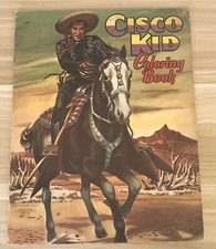 EXC ORIG CISCO KID 1954 UNUSED COLORING BOOK DUNCAN RENALDO PAINTED COVER FN+
