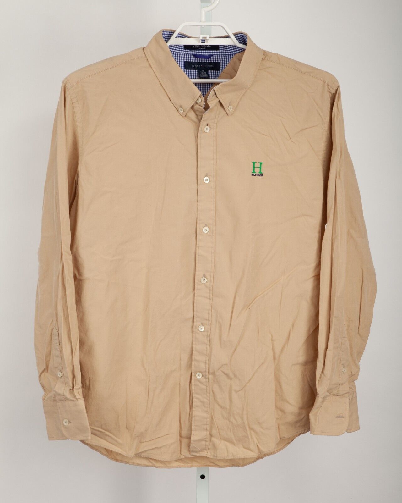 Tommy Hilfiger Shirt Men's Extra Large Beige City Poplin Slim Fit Button  Down | eBay