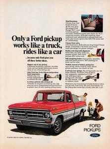 old red ford pickup truck
