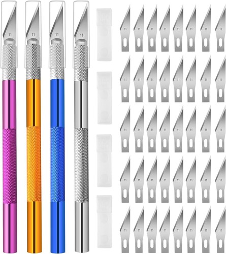 4PCS Exacto Knife, Hobby Knife Craft Knifes with 40PCS Spare Exacto K