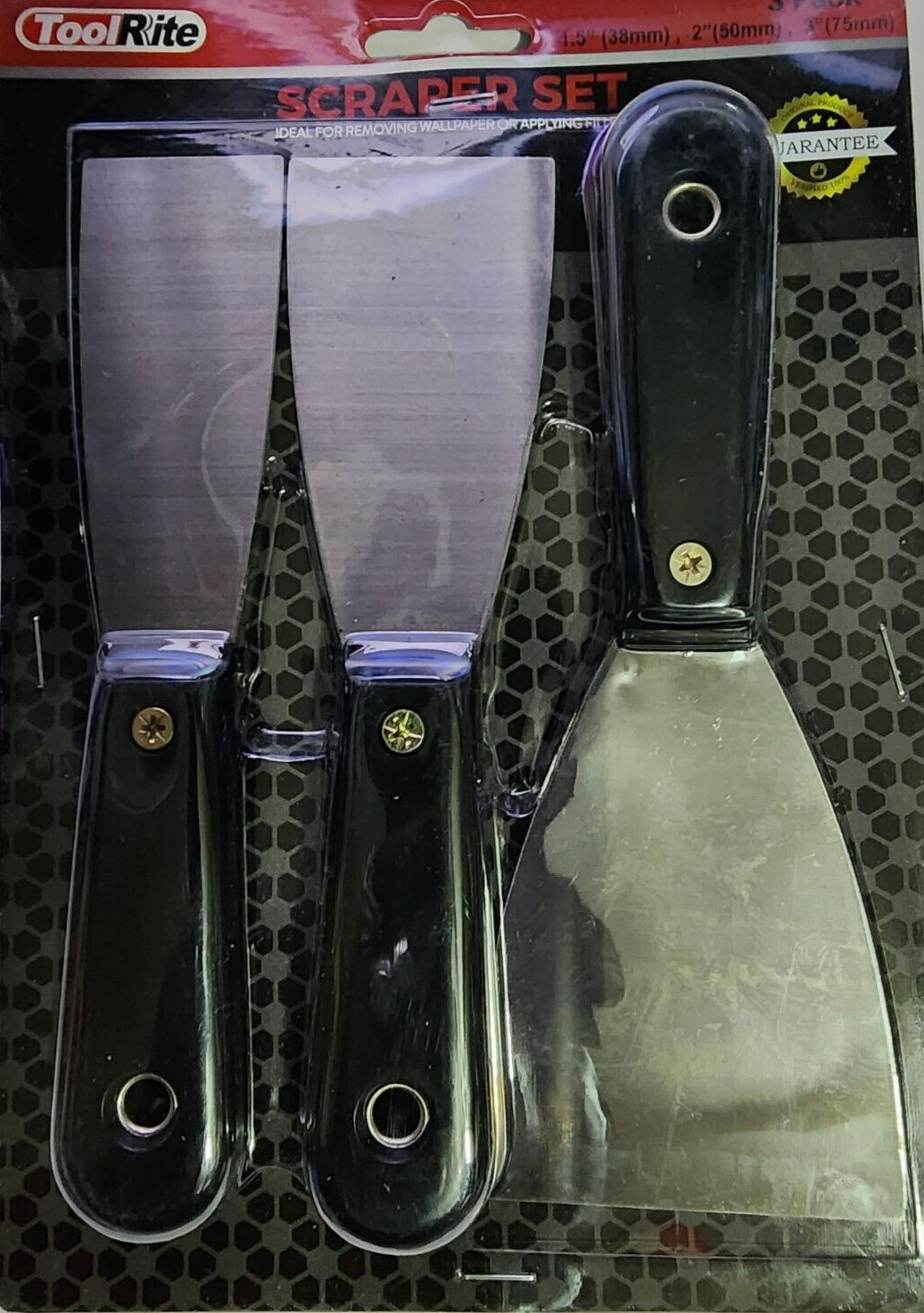 ToolRite Putty Knife Scrapers, Spackle Knife, Metal Tool for