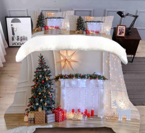 Vela de árbol 3D C114 edredón de Navidad funda de cama cama cama de Navidad Zoe - Imagen 1 de 5