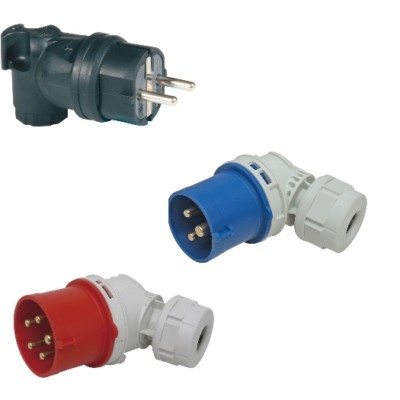 Winkelstecker Schukostecker CEE Winkelstecker CEE Winkel Stecker Vollgummi