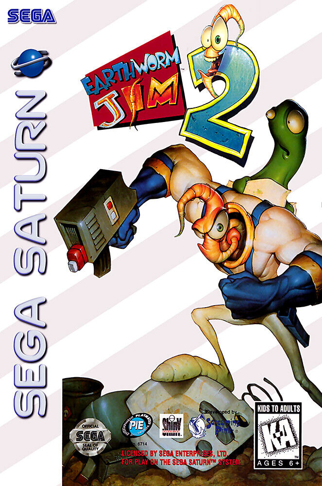 Earthworm Jim 2 Sega Saturn BOX ART Premium POSTER MADE IN Earthworm Jim 2 Sega Saturn BOX ART Premium POSTER MADE IN