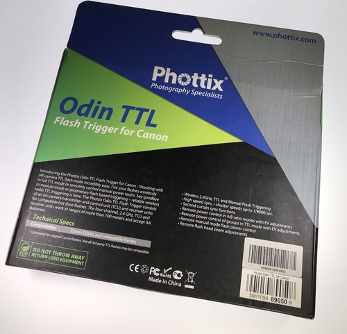Phottix Odin TTL Flash Trigger & Receiver for Canon (New) - Picture 2 of 3