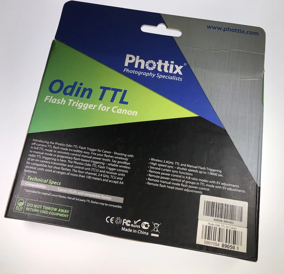 Phottix Odin TTL Flash Trigger & Receiver for Canon (New) - Image 2 of 3