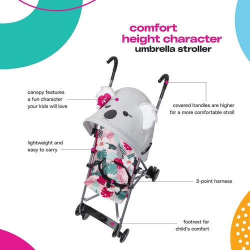 Comfort Height Toddler Umbrella Stroller Canopy Portable Light Weight Stabilize - Picture 8 of 12