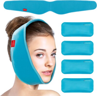 Face Ice Pack Wrap for TMJ Relief, Wisdom Teeth, Jaw, Head and