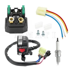Start Stop Switch & Relay & Plug & Spark for Yamaha Wolverine 350 YFM350 2006-09