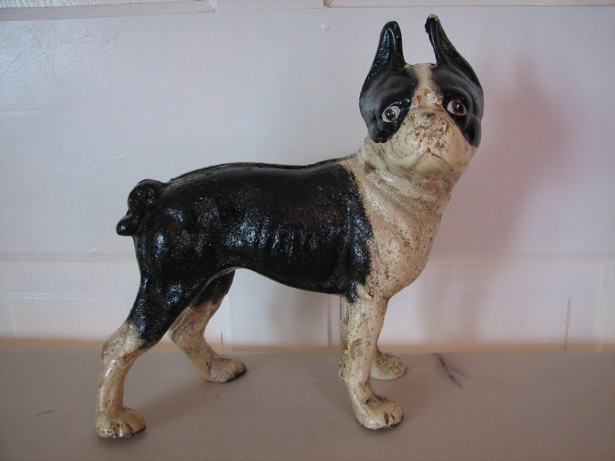 Hubley Reproduction Cast Iron Boston Terrier Dog Door Stop