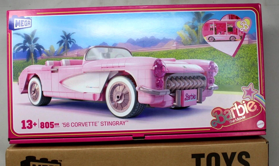 MEGA Barbie la Película 56 CORVETTE STINGRAY Juego de Construcción de Coches HRY24 2024 805 piezas Foto 3 de 4