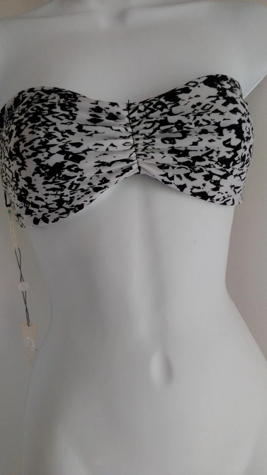 Bikinis Bettinis BLANCO/NEGRO Bandeau BLANCO/NEGRO Top Grande Nuevo con Etiquetas Foto 2 de 4