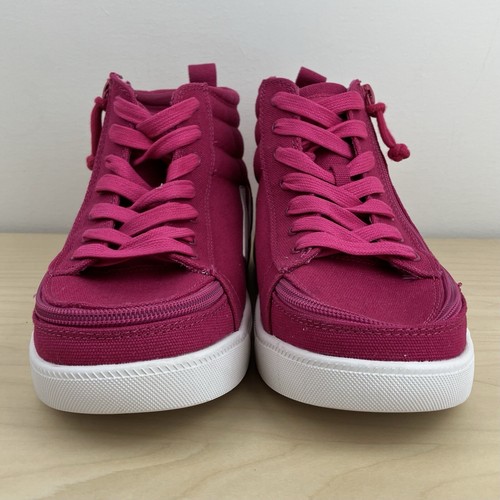 BILLY Kids Girls Size 5.0 Wide CS Sneaker High Fuchsia White Zip Around Shoes - Picture 5 of 11