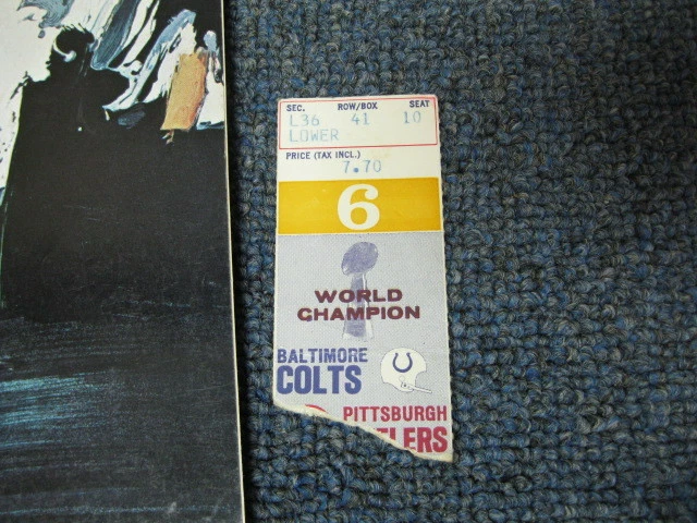 Oct 31, 1971 Baltimore Colts vs Pittsburgh Steelers  Program Ticket Stub - Image 2 of 4