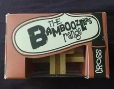 Bamboozlers Range Wooden Bamboo Mini Advanced Cross Brain Teaser Puzzle