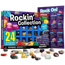 XXTOYS - 24 Minerali da Collezione-Gemme Naturali collezione bambini e Adulti-Ad