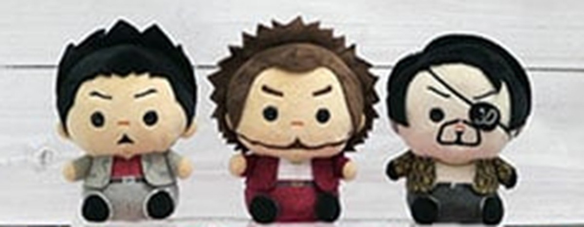 set-3 SEGA Cooro Plush Ryu ga gotoku Yakuza Kiryu Majima Kasuga