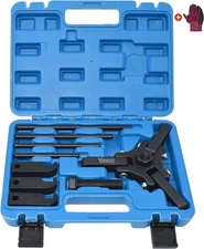 Harmonic Balancer Damper Pulley Puller Kit, Compatible with Ford GM Chrysler Cad