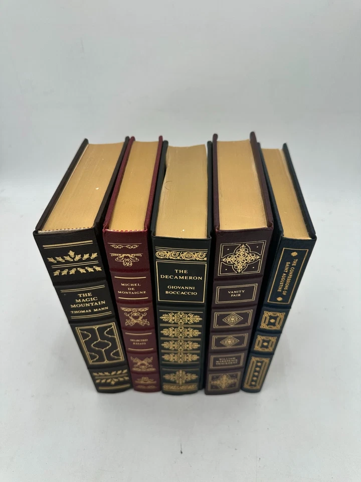 Lot of 5 Franklin Library Leather Books - Magic Mountain Vanity Fair ++ - Image 2 of 4