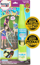 Stand-Up Sidewalk Chalk Holder, (Lime), Creative Outdoor Toys for Kids and Adult