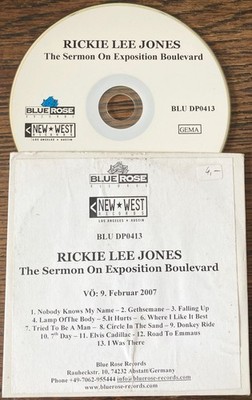 Rickie Lee Jones - The Sermon On Exposition Boulevard CD Bernie Larson, Waronker