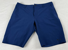 Oakley Performance Fit Mens 38 Solid Blue Stretch 11" Golf Shorts