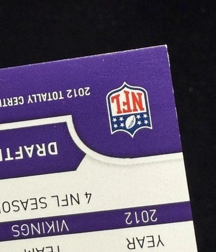 2012 Panini Totally Certified Percy Harvin Black Prizm 1/1 Patch Vikings #41 SP - Image 4 of 4