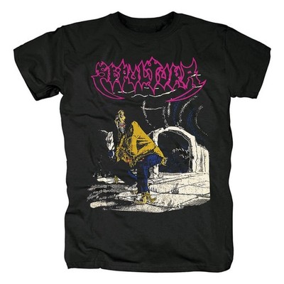 CLassic Black T-Shirt - Sepultura All Size Men Cotton BK094