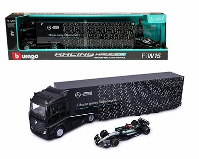 Camion Mercedes Renntransporter 1/43 + Mercedes W196 - Modèles Conrad En Boîte