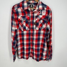 G-STAR RAW Men's Tunnel Phelps Shirt Long Sleeve Cotton Button Up Medium