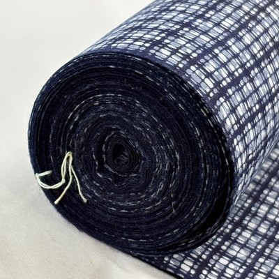 JAPANESE KIMONO FABRIC CLOTH BOLT COTTON NAVY BLUE YUKATA AA7353