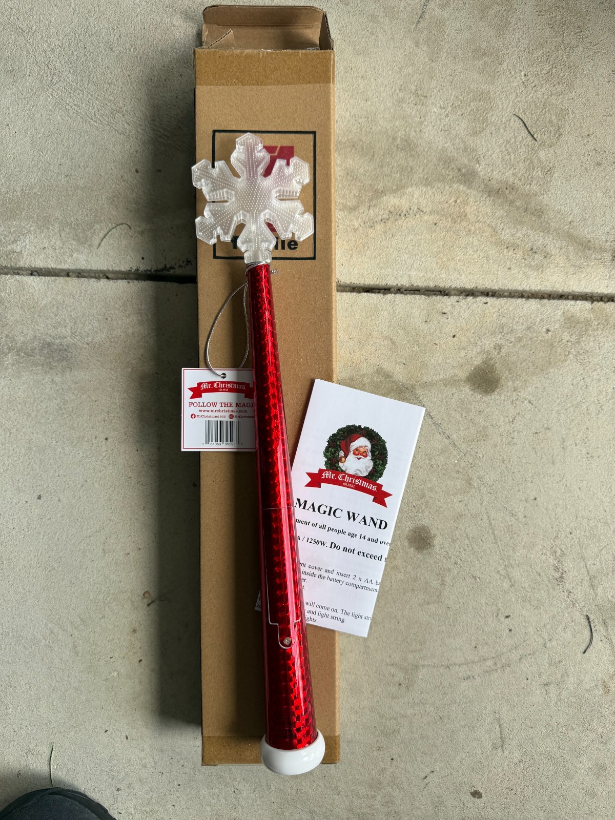 Mr. Christmas Interactive Magic Wand Red NEW in Box!