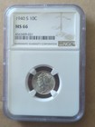 1940 S Mercury Silver Dime 10c NGC MS66 Certified — photo 1