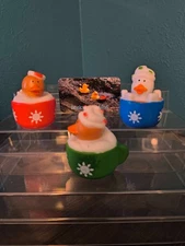 2" Hot Cocoa (chocolate) Ducks in Mugs - Peppermint, Sprinkles, and Marshmallows