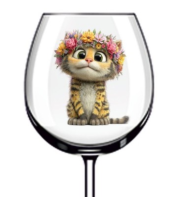 12x Ostern Katze Kätzchen Vinyl Aufkleber Abziehbild Becher Weinglas Flasche Laptop Becher