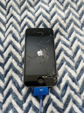 iPhone 4 Black For Parts Only Does turn on, Cracked Screen 