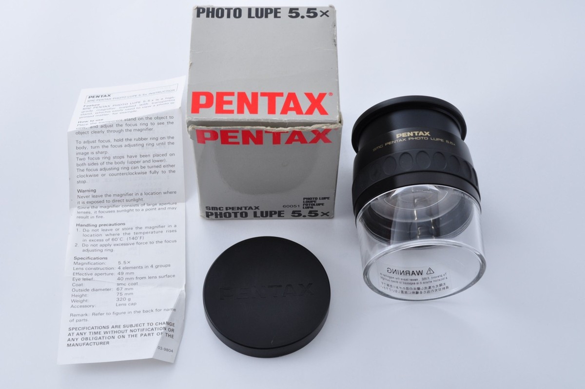 PENTAX SMC Photo Lupe 5.5x Magnifier Loupe with Box and Cap