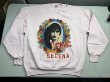 Rare New 90s Selena Quintanilla Memorial Pink Sweatshirt Rap Tee Sz XL Unisex