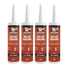 Liquid Rubber Self Leveling Roof Sealant for RV White Waterproof 4 Pack