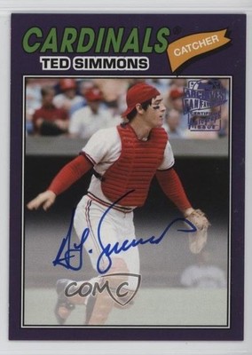 2018 Archives Fan Favorites 1977 Design Purple /150 Ted Simmons Auto HOF 0l2