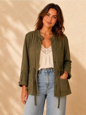 NWT Social Standard Sanctuary Safari Tencel Utility Jacket S