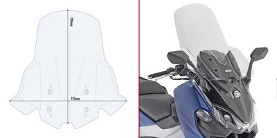 GIVI D7060ST Windschutzscheibe transparent SYM Maxsym TL 500 / TL 508 2020-2026
