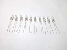 10 (Ten) Bulbs 8 Volt 40ma 3mm Grain of Wheat Vintage Receivers with Tracking #