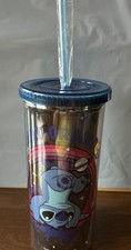 NWT Disney Stitch Acrylic 20 Oz Travel Tumbler w/straw  Lid