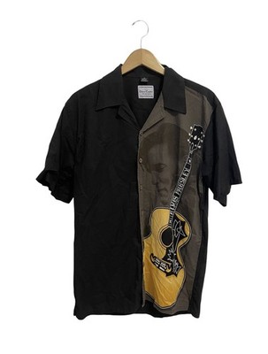 David Carey Mens M Button Up Shirt Guitar Elvis Presley Hawaiian Casual