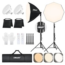 EMART Softbox Lighting Kit with Sandbag, 25.5" 65cm Diameter Soft Box Light...